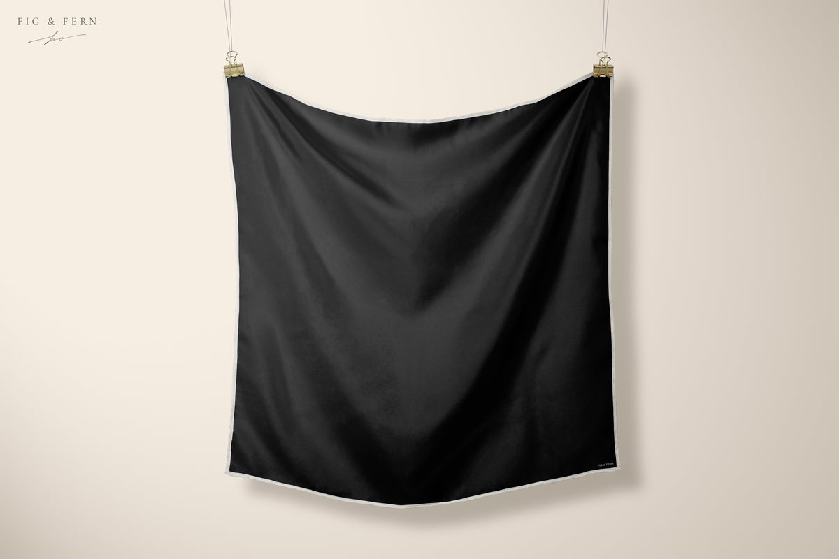 Black with Ivory Hem