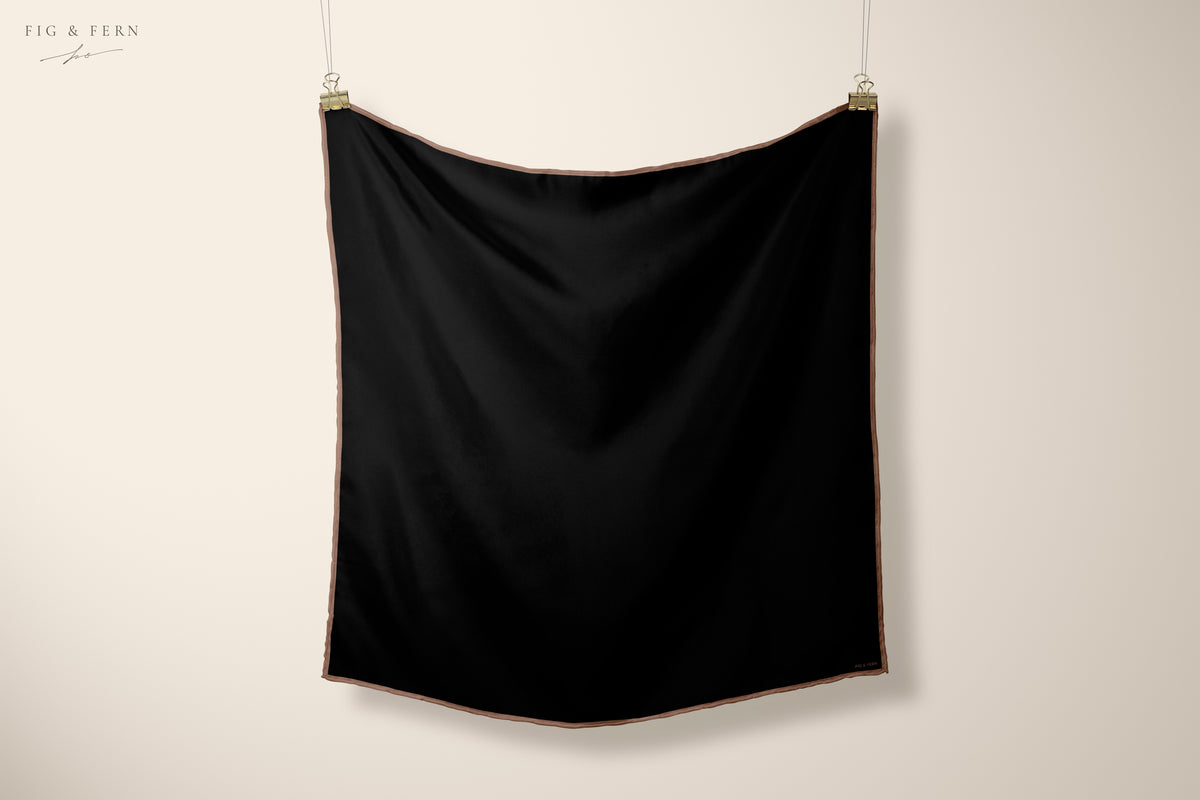 Black with Chestnut Hem