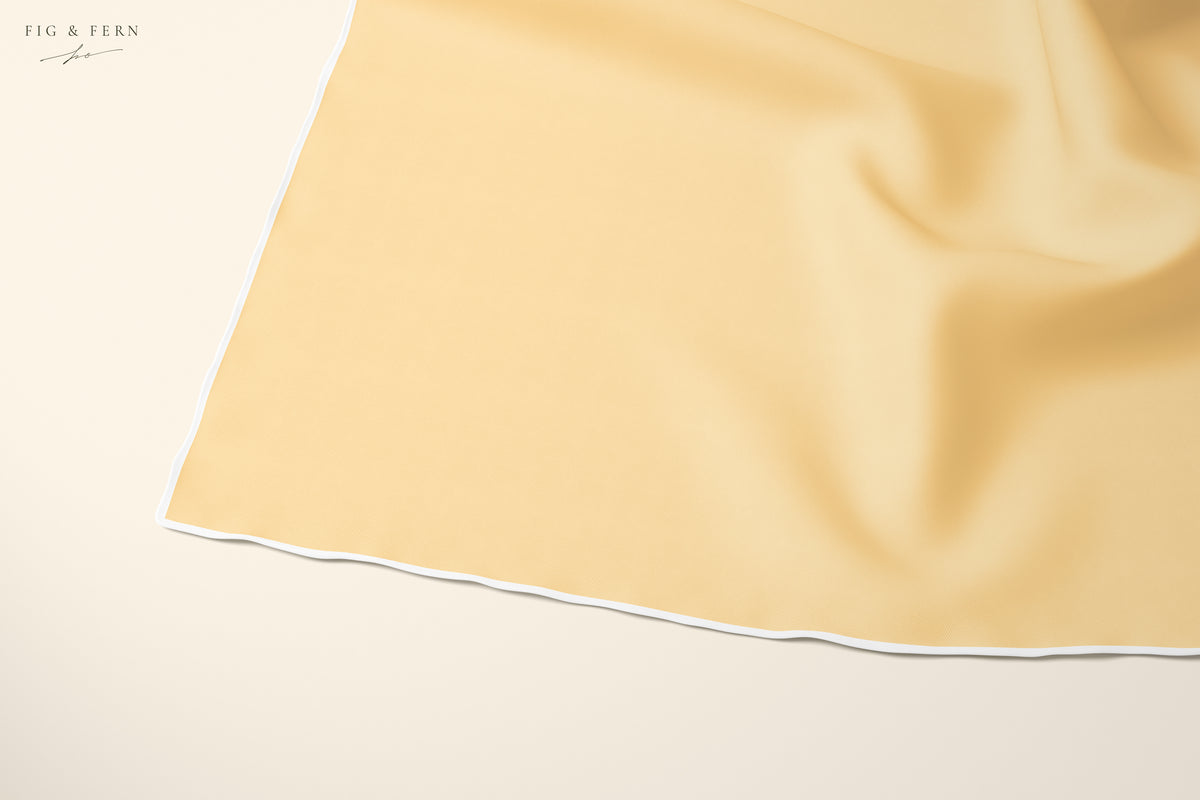 Buttercup with Ivory Hem