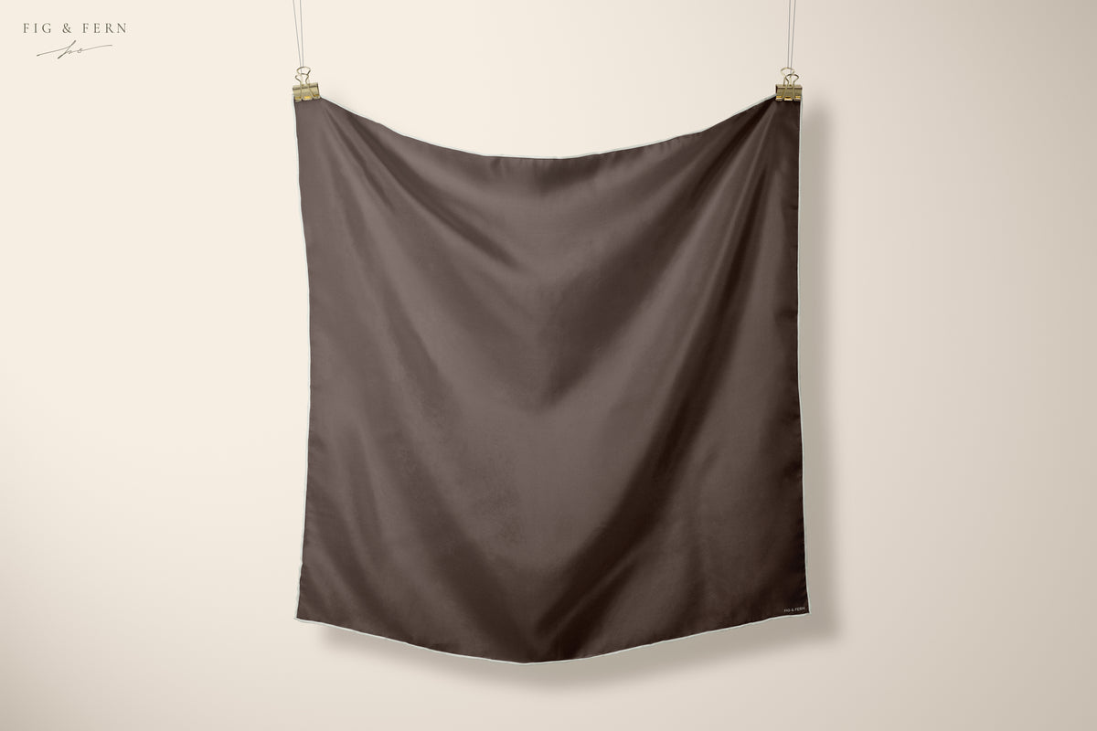 Cocoa with Ivory Hem